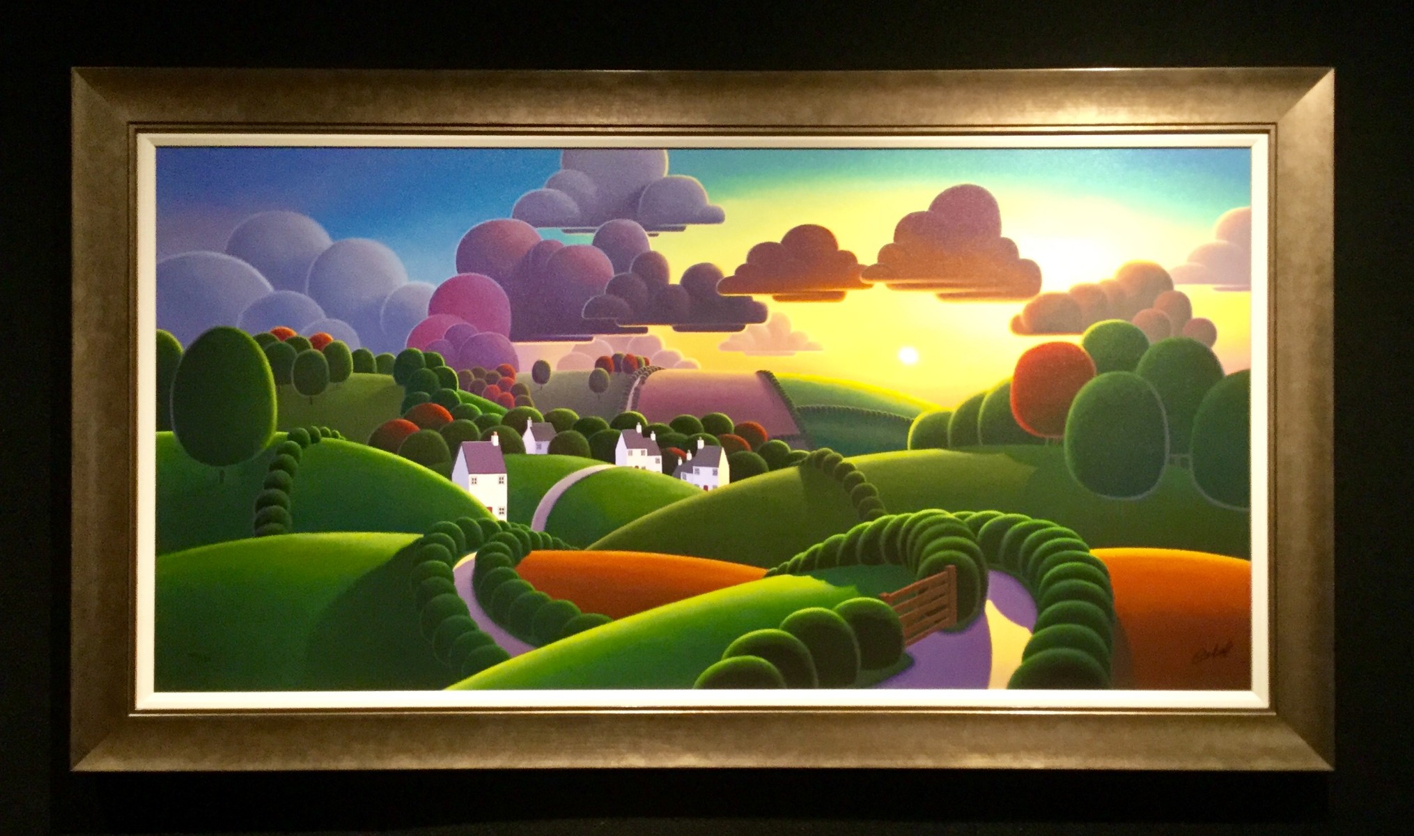 Sunrise over the Village by Paul Corfield, Landscape