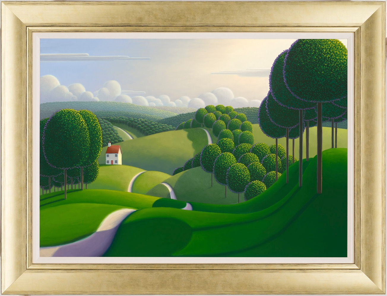 The Tree Lined Pathway by Paul Corfield, Landscape