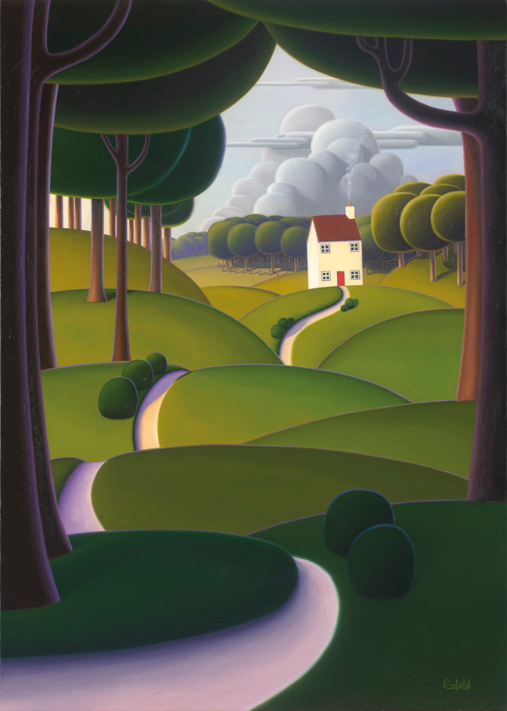 Secluded Retreat by Paul Corfield, Naive | Landscape