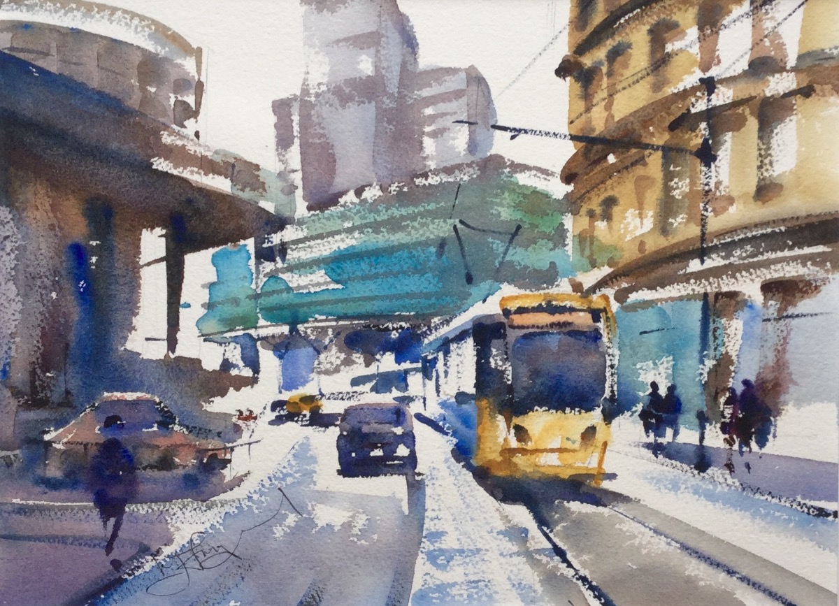 Shudehill Trams by Trevor Lingard, Manchester | Transport