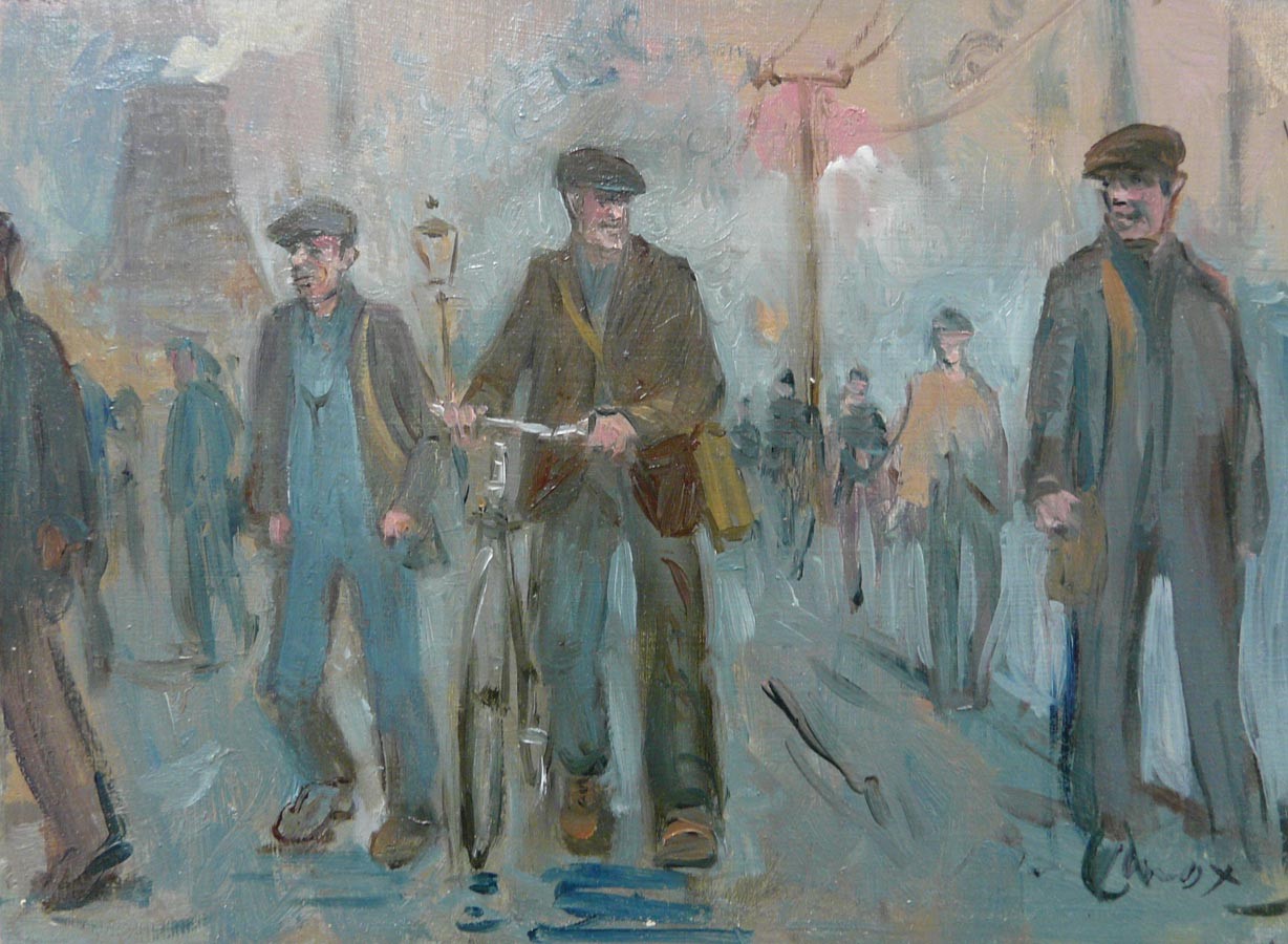 Steelworks Road by Peter Knox, Nostalgic | Northern | Industrial | Bicycle