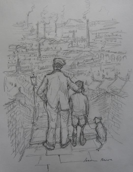 Factory Town by Peter Knox, Children | Nostalgic | Northern | Industrial | Family | Landscape